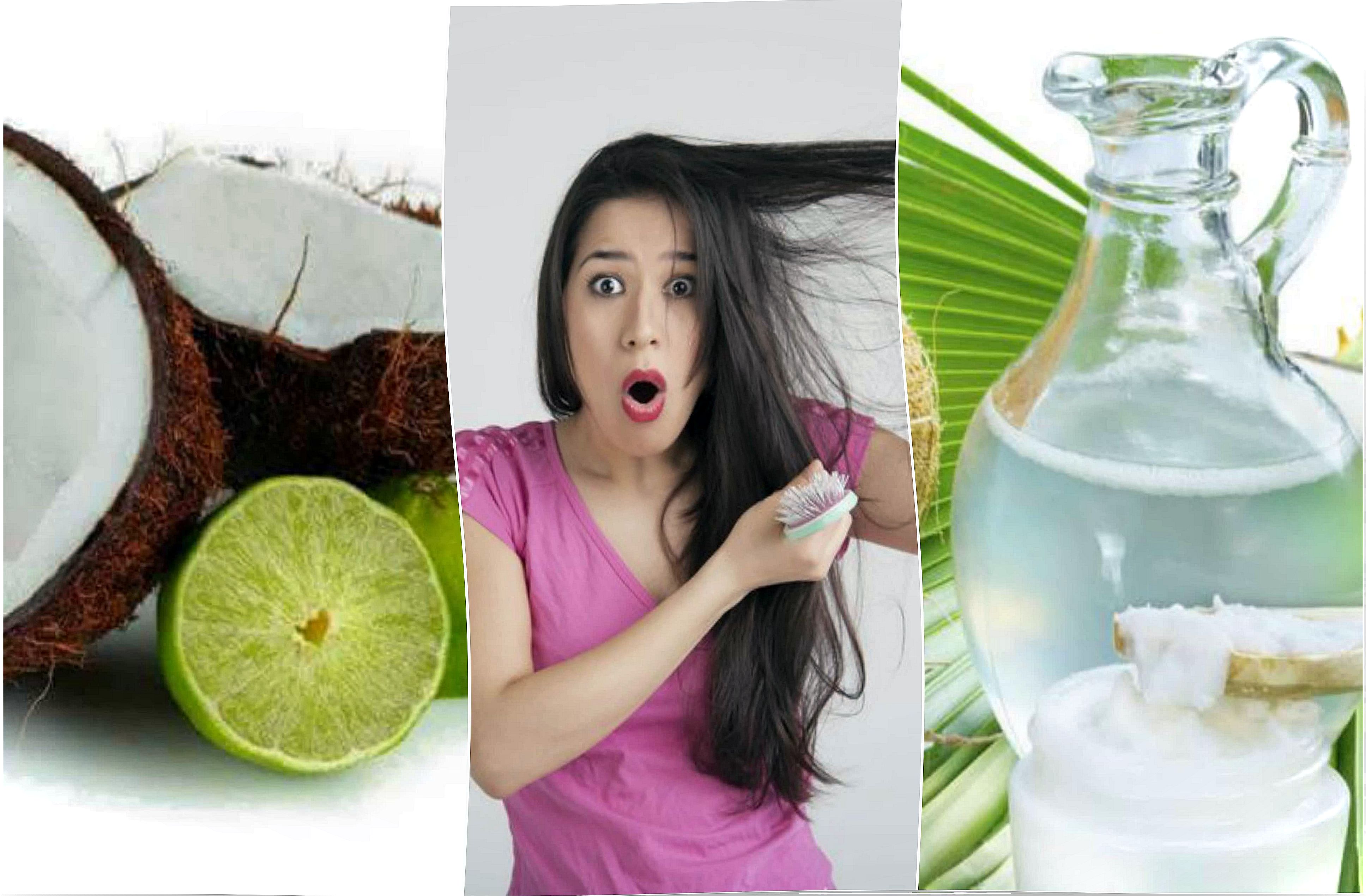 Combating hair loss with coconut water and lemon