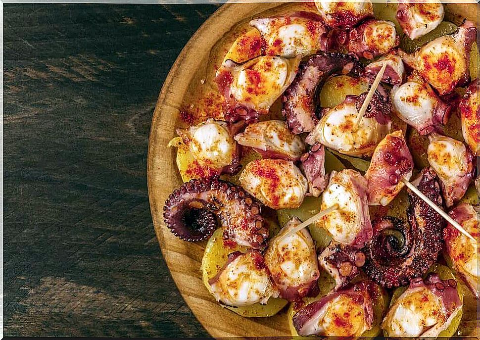 Delicious Galician style squid