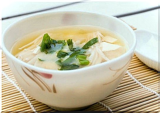 Japanese miso mushroom soup