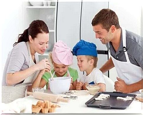 The cake is easy to prepare and perfect for baking with children