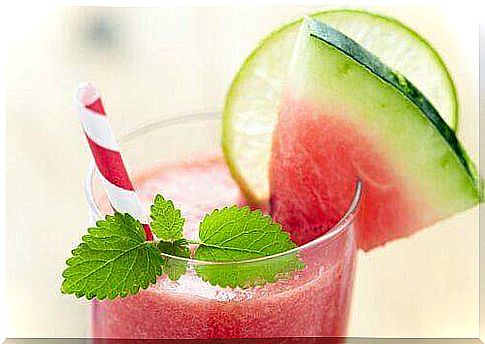 low calorie smoothie - watermelon