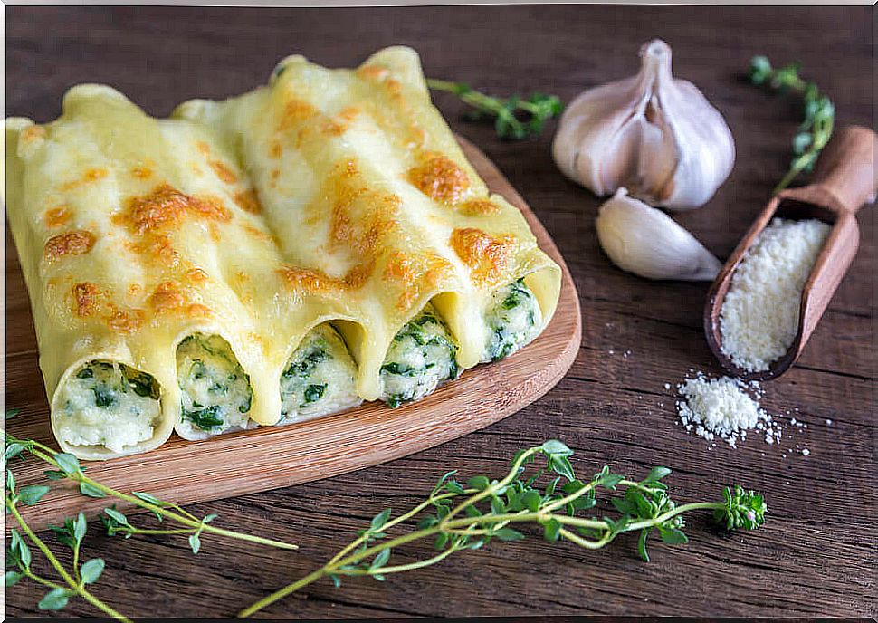 Make cannelloni with vegetable filling yourself