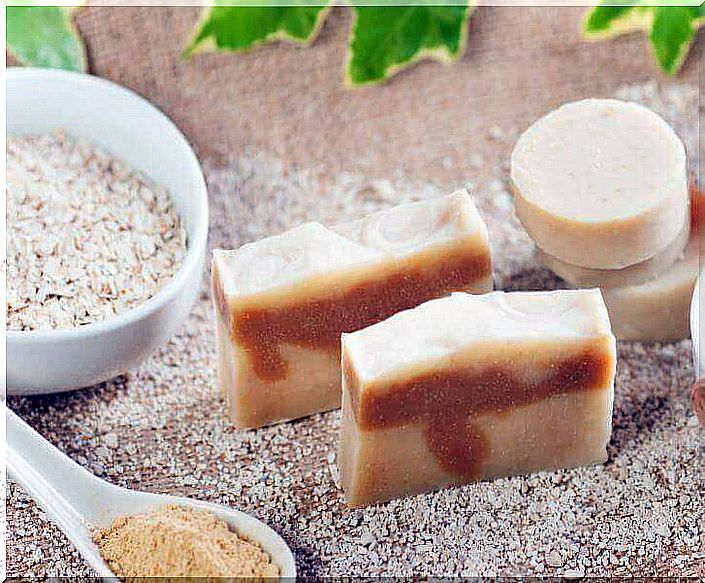 Natural oatmeal soap to exfoliate your skin