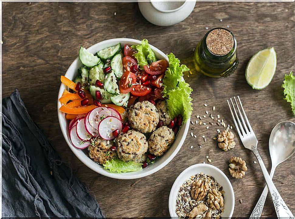 Simple quinoa and chickpea balls