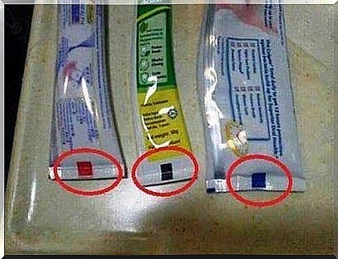 What do the colors on the toothpaste tube mean?