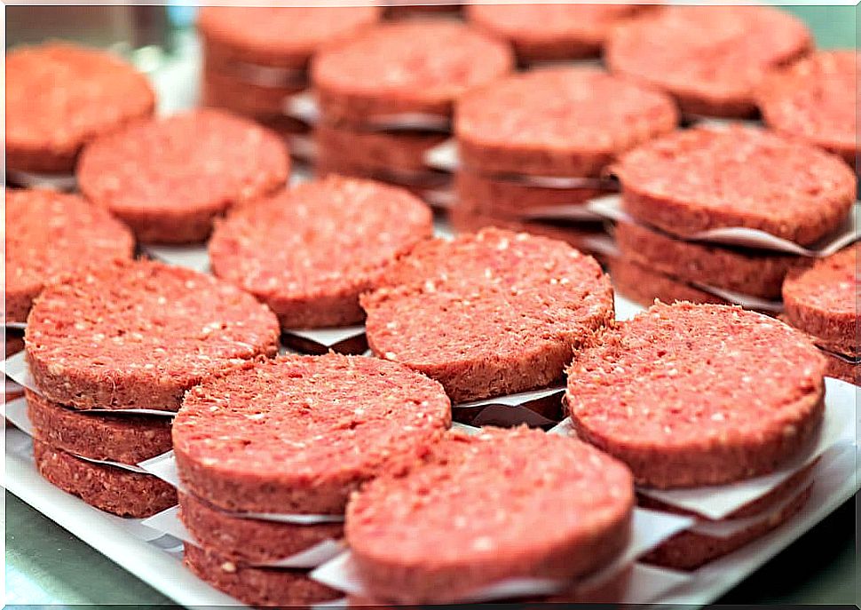 Minced meat hamburgers