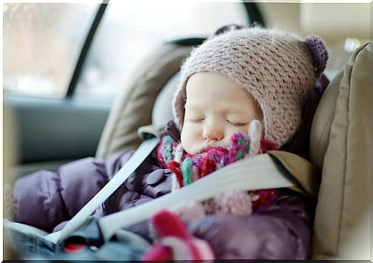 Why do babies fall asleep quickly in the car seat?